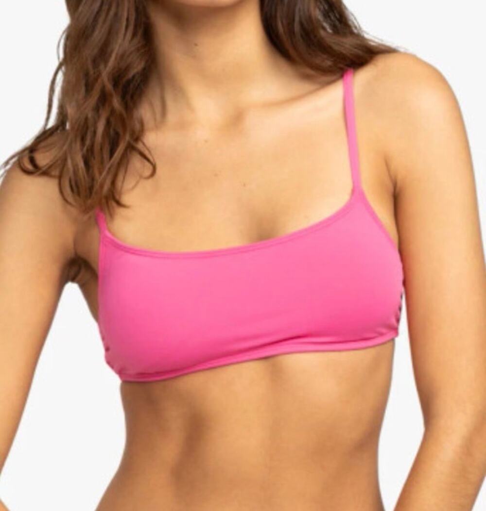 Roxy Beach Classics Bralette Bikini Top Pink L NWT